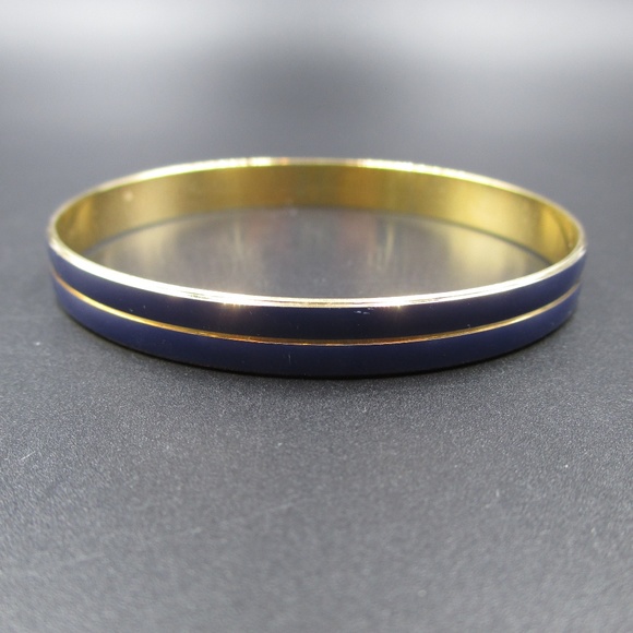 Napier Jewelry - Stylish Blue & Gold Napier Brand Bangle Bracelet